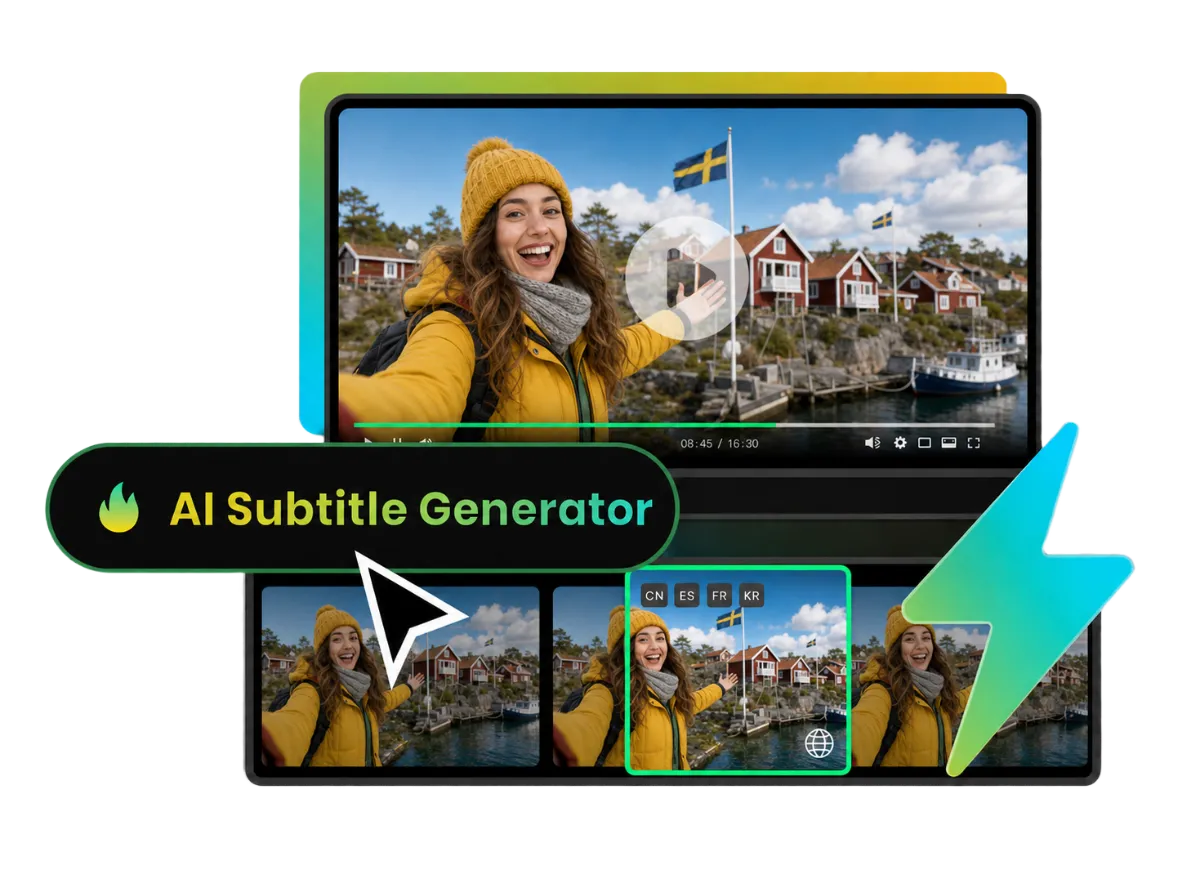 Precise Swedish subtitle generation and bilingual translation with accurate AI subtitling tool.